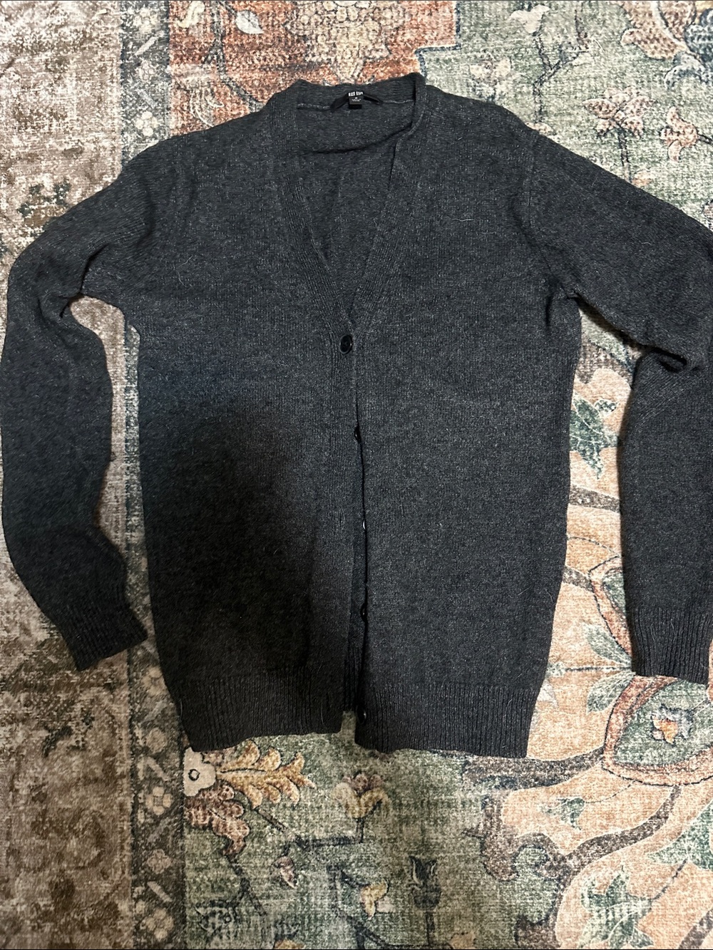 Uniqlo Dark Gray Women's Button-Front Cardigan